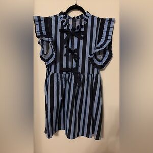Striped Ruffle Sleeve Dress size large. Worn once smoke free home